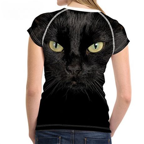 Bigcardesigns Women’ Girl’s T-Shirt With Animl Cat Dog Print